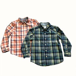 OshKosh Carters Boys Plaid Shirt Bundle 5T